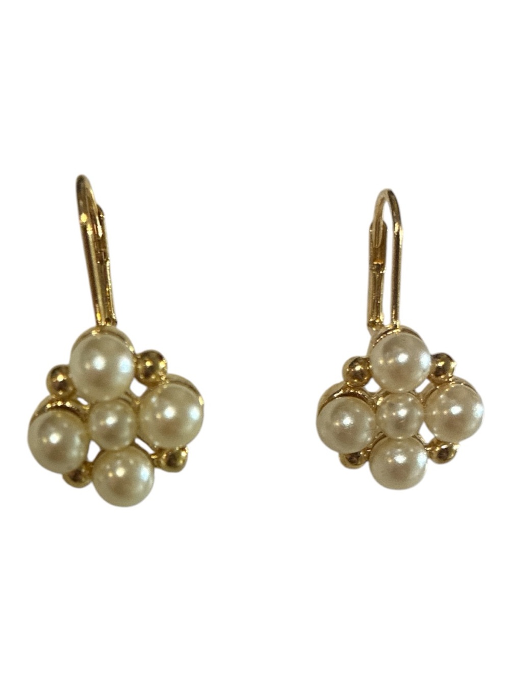 ✨ 3/$15 ✨ Gold Pearl Cluster Drop Earrings